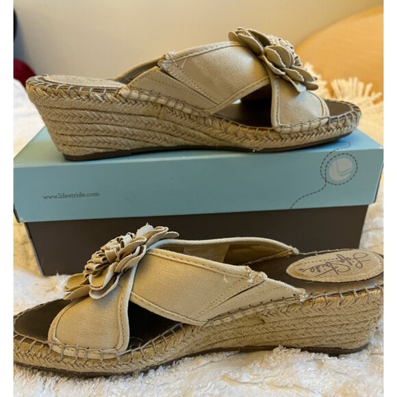 Life Stride Size 9 Ladies Wedged Sandal - Picture 2 of 10